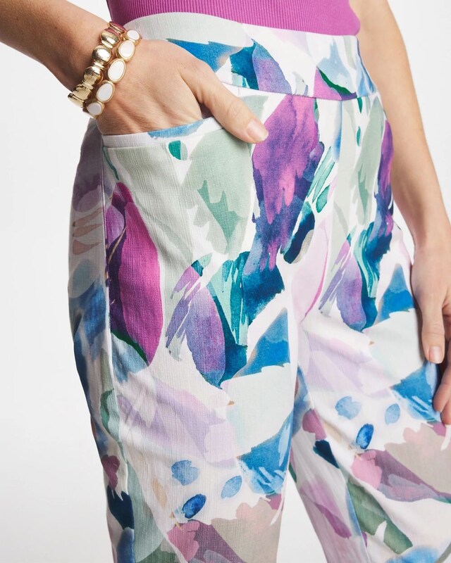 Blur Geo Brigitte Slim Ankle Pants - image 4